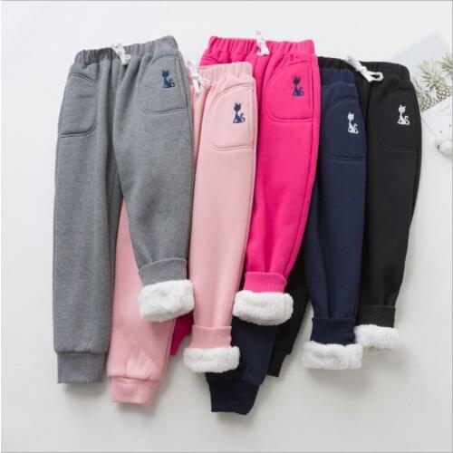 Childrens autumn and winter thick trousers