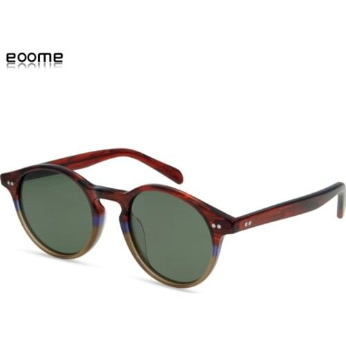 Eoome Hand Made Men Fashion Polarized Lens Vintage 1960s Steam Punk Small Round High Qaulity Korea Style Optical frames
