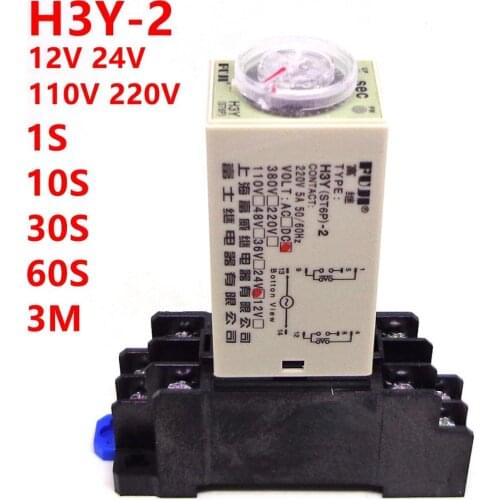 H3Y-2 24VDC 22VAC 1S 10S 30S 60S 3M with socket Brand new original