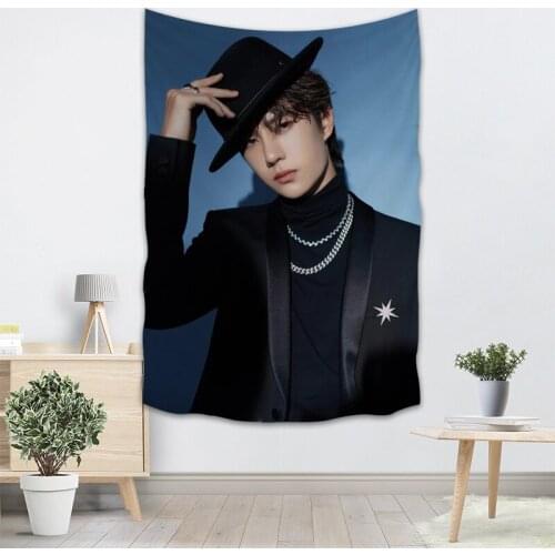 HOT YiBo Background Fabric Valance Tapestry Wall Hanging Custom Bedroom Living Room Blanket Yoga Beach Towel Tablecloth 0511