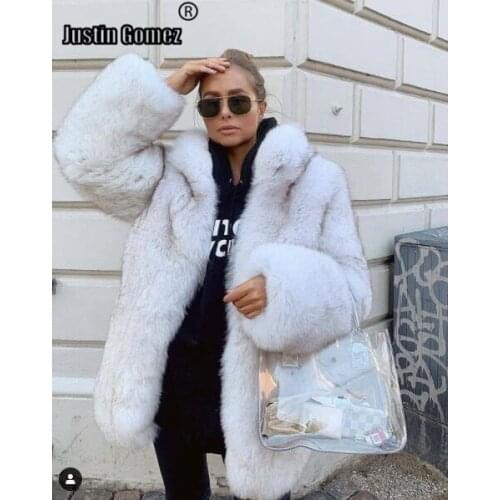 Korean Edition Loose Thickening Temperament Comfortable Womens Winter Jackets Outwear New Design Girls Wear Real Fox Fur Coat