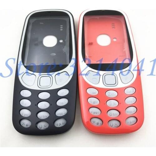 10Pcs/Lot For Nokia 3310 (2G Version) Full Housing Face Frame +Battery Door Back Cover Housing With English keypad