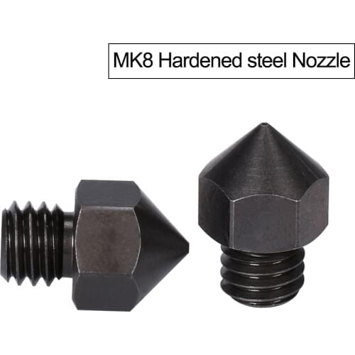 MK8 Hardened steel Nozzle 0.2mm 0.4mm 0.6mm 0.8mm 3D Printers Parts Extruder Threaded 1.75mm Filament For J-Head Hotend Extruder