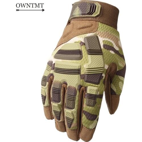 Multicam Tactical Glove Camo Army Military Combat Airsoft Bicycle Outdoor Hiking Shooting Paintball Hunting Full Finger Glove