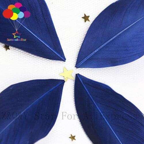 100PCS Natural Goose Feather 5-9cm Dyeing Navy Blue DIY Decoration Crafts Home Decoration Earrings Jewelry Clothing Accessories