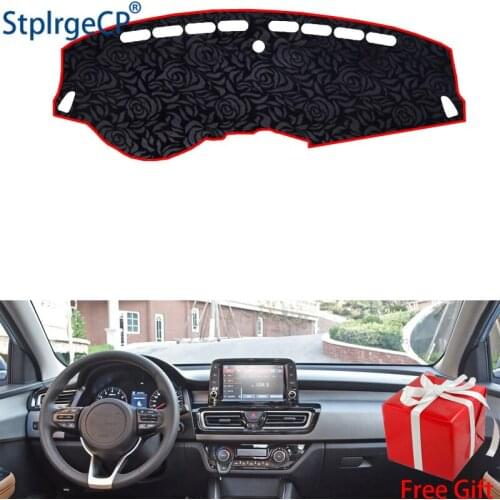 Latest Rose Pattern Non-slip Car Dashboard Cover Dash Mat Pad DashMat ANti-UV Car Sticker for kia forte 2018 Car Styling