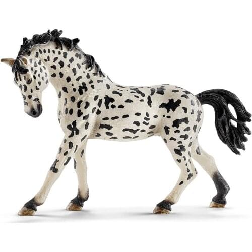 PVC Simulation Paard Animal Model Horses 5inch Denmark Knabstrupper Mare Toy Figure Farm Animals Toys Fairy Garden Decoration