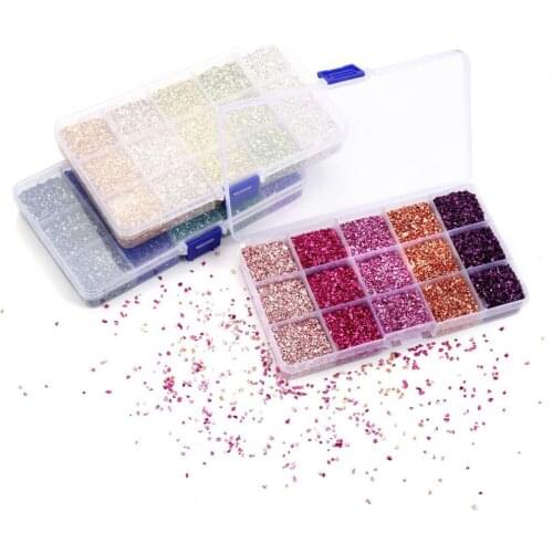 Multi-Color Mixing Nail Art Crushed Glass Stones Irregular Decoration DIY Necklace Pendant Handmade Jewelry Nail Accessories