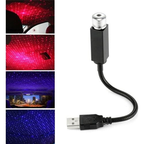 Romantic LED Starry Sky Night Light Plug and Play 5V USB Powered Galaxy Star Projector Lamp for Car Roof Room Ceiling Decor