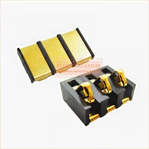 SMD 3Pin pitch Inner Battery Connector female 4.0mm and 4.25mm male Holder Clip Contact replacement for mobile phones common use