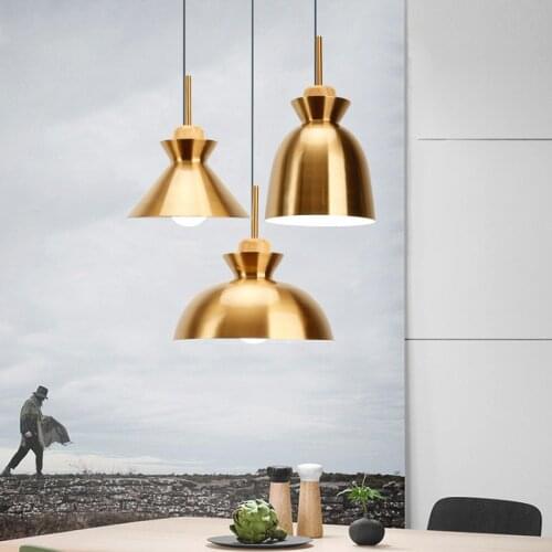 Modern Pendant Lights Golden Lighting Fixture Nordic Hanging Living Bedroom Restaurant Kitchen Decor Luminaire Suspension Lamps
