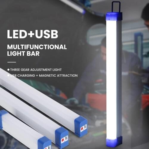 LED Bar Lights USB Rechargeable Emergency Multifunction Light 20W 40W 60W for Outdoor Portable Lantern Work Light Camping Lamp
