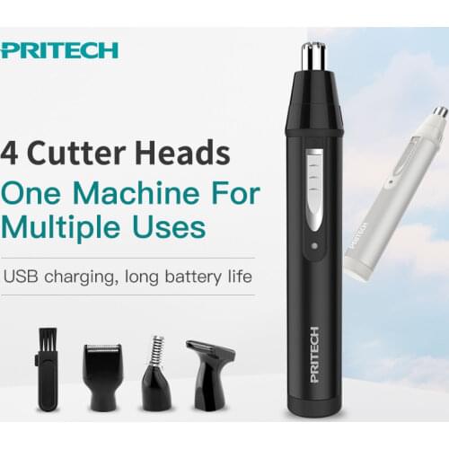 Pritech 4 in 1 Noise Hair Trimmer Multifunctional Nose Hair Trimmer For Man Ear Face Eyebrow Beard Trimmers For Nose