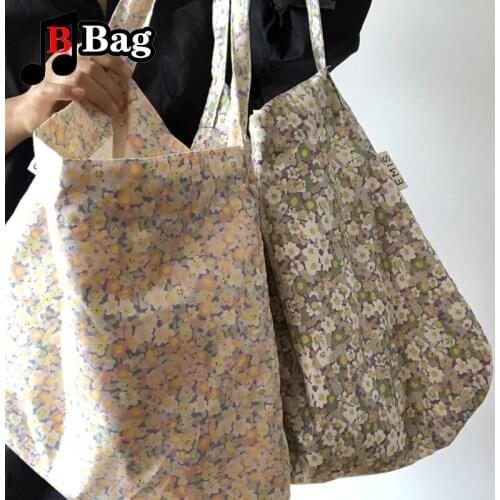 Vintage Broken flower Women Thin Cotton Shoulder Bag Large Capacity Ladies Shopping Bags Summer Beach Travel Cloth Tote Handbags