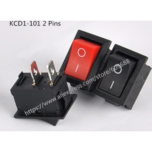 ON OFF Rocker Switch Boat Switch KCD1-101 without light Mounting Hole 19*12MM KCD1-101/N with light