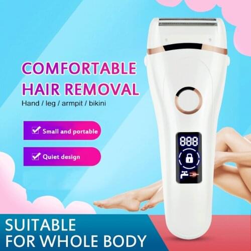 USB Waterproof Liquid Crystal Electric Epilator Hand Armpit Legs Body Epilation Hair Removal Painless Safe Shave Feathering Tool