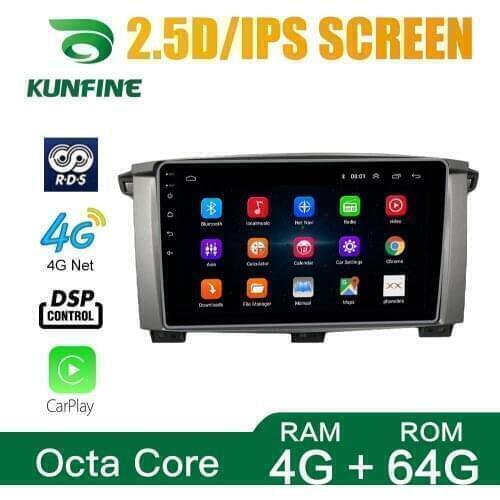 Octa Core Android 10.0 Car DVD GPS Navigation Player Deckless Car Stereo for Toyota Land Cruiser 100 GXR 2003-2007 Radio wifi