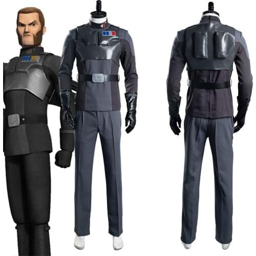 Star Cosplay Wars Agent Kallus Outfits Costume Agent Uniform Suit for Halloween Carnival Party Top+Pants Full Set