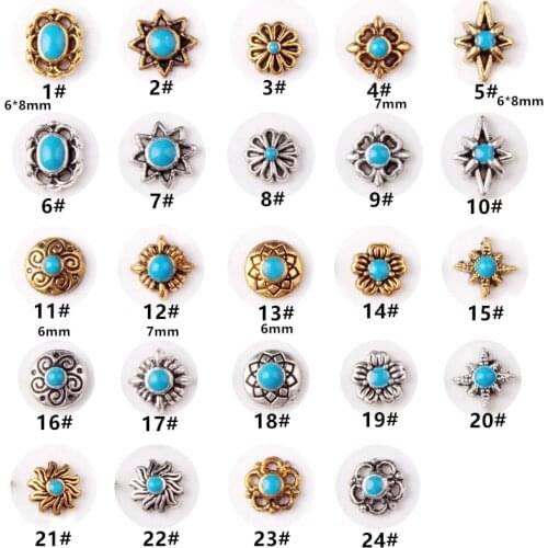 10pcs/lot Japan Korea 3D Alloy Nail Decorations Metal Retro Flower Nail Art Accessories DIY Charm Styling Tools Nail Parts