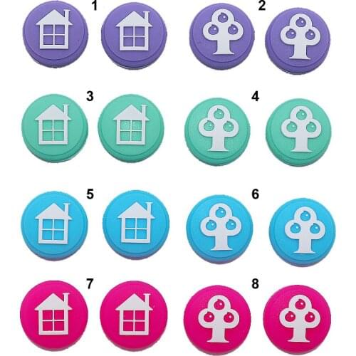 1000pcs House Tree For Switch NS Joy Con Controller Silicone Analog Thumb Stick Grips Caps For Switch Lite Joy Con Controller