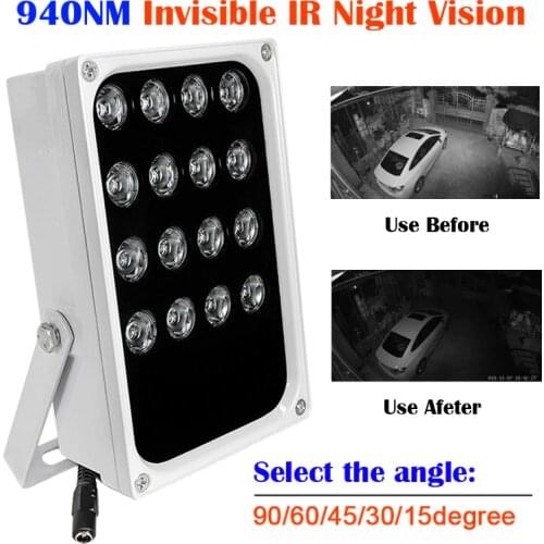 48W 940nm Invisible IR illuminator 60M IR Distance Engineering Fill Light IP66 Waterproof Night Vision for CCTV Camera