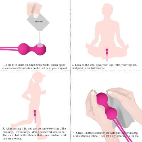 Safe Silicone Smart Ball Sex Toys for Women Vaginal Geisha Ball Vibrator Kegel Balls Ben Wa Ball Vagina Tighten Exercise Machine