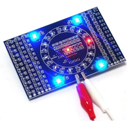 CD4017 Rotating LED SMD NE555 Soldering Practice Board DIY Kit Fanny Skill Training Electronic Suit