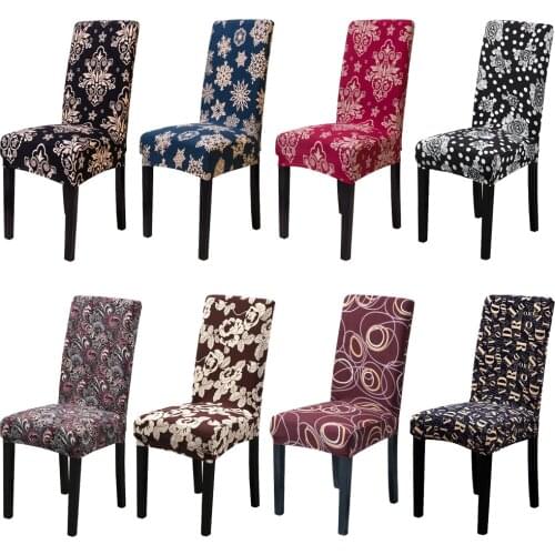 Chair Cover Printed Stretch Anti-dirty Elastic Seat Cover used For Wedding Party Home Kitchen Dining Room office living room