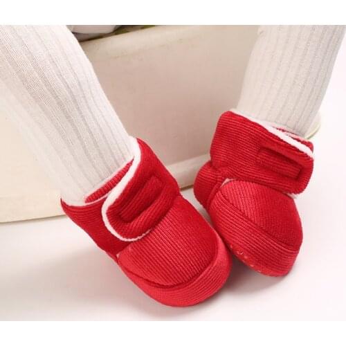 Baby Newborn First Walkers Unisex Cozie Faux Fleece Bootie Winter Warm Infant Toddler Crib Shoes Classic Floor Boots 0-18M