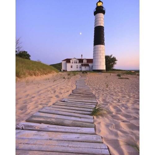 DIY Painting By Numbers Lighthouse Kit Oil Picture By Numbers Landscape Wall Art Painting on Canvas Home Decoration Gift