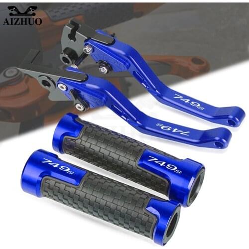 FOR DUCATI 749S 749 S R 2003-2006 2005 Motorcycle CNC Aluminum Brake Clutch Levers Handlebar Grip Handle Hand Grips Accessories