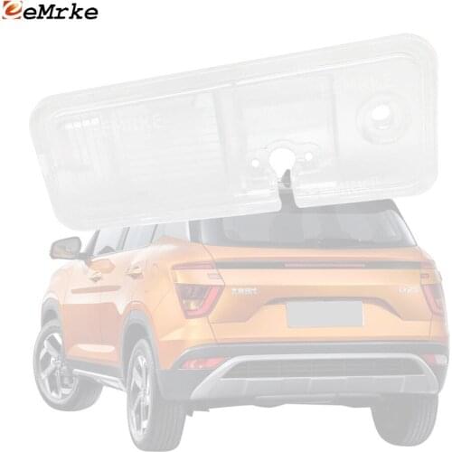 EEMRKE Car Rear View Backup Camera Bracket License Plate Lights Housing for Hyundai Creta ix25 SU2 2020 2021