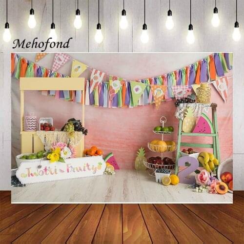 Mehofon Photography Background Twotti Frutti Birthday Party Girl Princess Newborn Baby Portrait Decor Backdrop Photo Studio Prop