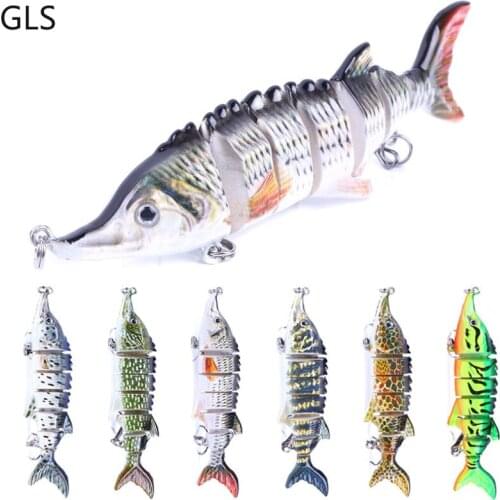 GLS New 11cm-16g Swim Bait Anti-corrosion 6-segment Multi-section Fishing Lure Artificial Wobbler Plastic Fake Bait
