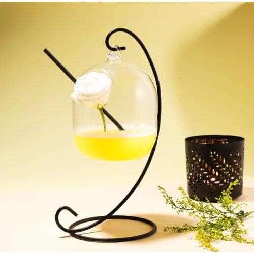 Creative Hanging Bottle Cocktail Glass Cup Iron Art Personality High Capacity Drinkware Bar Household Restaurant Decorative Cups
