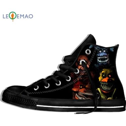 Casual Sneakers Shoes For Man Hot Fnaf For Men/high Quality Harajuku Fnaf Canvas Light Weight Sneakers