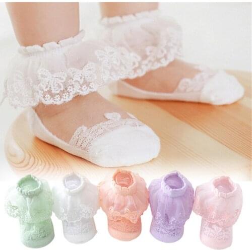 Summer Fashion Mesh Kids Socks Baby Girl Ruffle Sock Newborn Baby Frilly Toddler Big Lace Kid Cotton Socks for Princess Girls