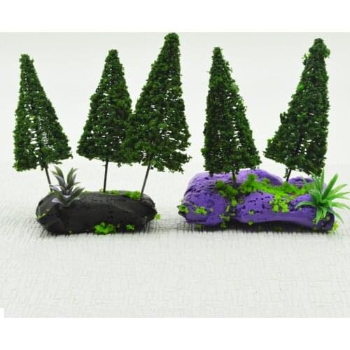 35mm scale model green tasson toys miniature model color wire plants for diorama tiny wargame forest sandtable scenery making