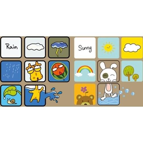 Fashion Iron On Transfer Rainbow Rabbit Sun Flower Animal Patch Heat Press Patches for Clothes T-shirt Stickes DIY Appliques