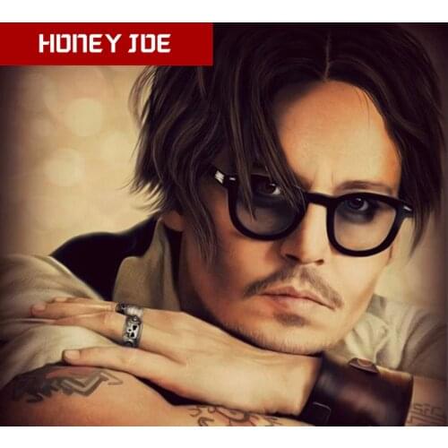 Johnny Depp Style Glasses Small Men Retro Vintage Prescription Glasses Women Optical Spectacle Frame Clear lens Eye Glasses