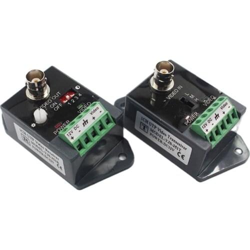 1 pair Long distance 1 channel Active Video Balun Video Transceiver for CCTV AHD CVI TVI CVBS Single Channel CCTV Transmitter