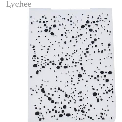Lychee Life Irregular Graffiti Plastic Embossing Folder For Scrapbook DIY Album Card Plastic Template Stamp Card Making Decor