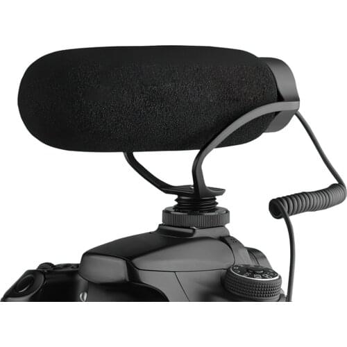 Portable Recording Capacitive Microphone 3.5mm Audio Plug Mic With One-Key Switch Mode for Mobile Phone DSLR Cameras Interview