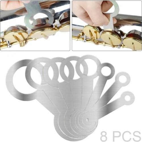 8pcs Durable Saxophone Flat Pressure Pad Repair Replace Tool for Alto / Soprano / Tenor Sax