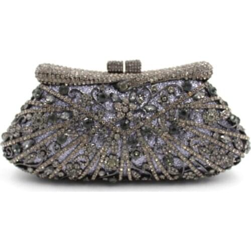 XIYUAN Luxury Handbags Women Bags Designer High Quality Bridal Wedding Elegant Party bag Fashion Women Crystal Prom Clutch Purse