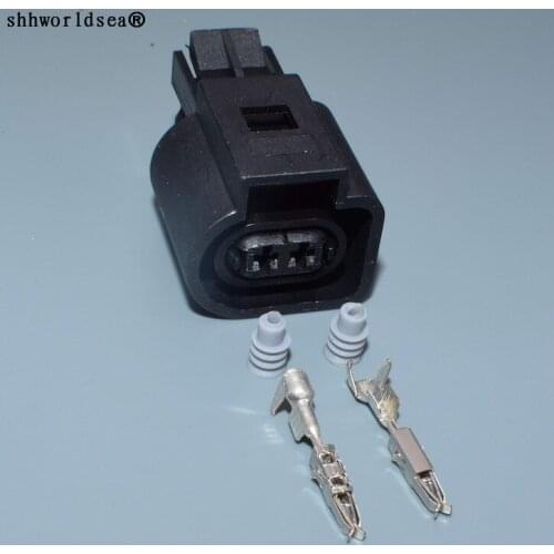 Shhworldsea 2 Pin 1.5mm Automotive Waterproof Connector ABS Speed Sensor Plug For VW Audi 6N0973702 6N0 973 702