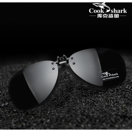 Cook Shark polarized sunglasses clip driving myopia glasses clip sunglasses for men and women driving UV protection