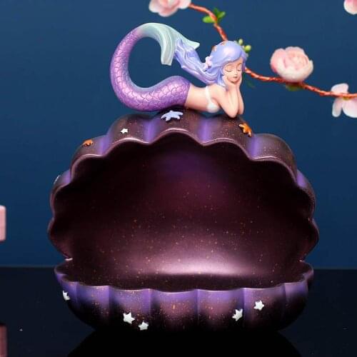 Modern mermaid entrance key storage tray ornament living room desktop creative home soft decorations