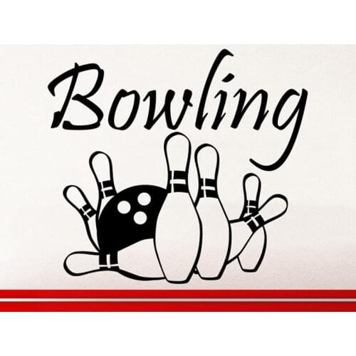 Bowling Wall Decal Sports Vinyl Wall Stickers Vinilos Paredes Murals Muurstickers Wall Art Poster Home Design Wall Decor A277