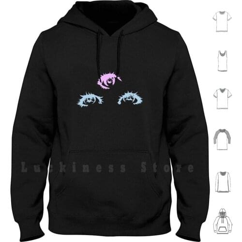 Cute Anime Eyes Hoodie Long Sleeve Anime Manga Japan Kawaii Cute Adorable Comic Sketch Eye Pastel Tumblr Aesthetic